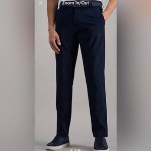 Men's Hagger Life Khaki Slim Fit Navy Comfort Chino Pants 38x32